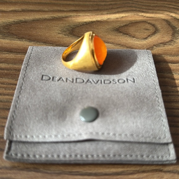 Dean Davidson Orange Onyx Signet ring size 8 - Picture 2 of 6